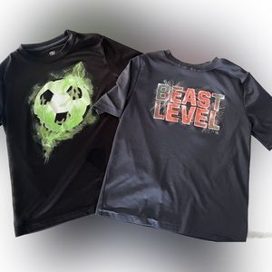 Soccer and Beast Mode-  2 T-Shirts! Size Medium 8